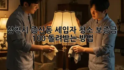 삼척시 증산동 세입자 청소, 보증금 100% 돌려받는 방법!